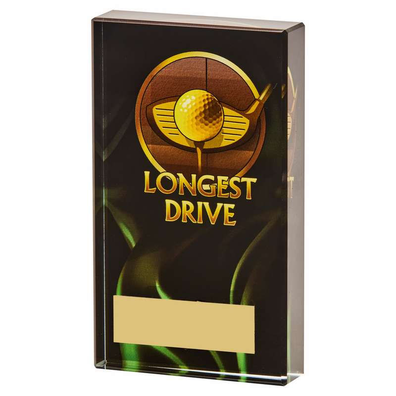 “Longest Drive” Golf Glass Award 120mm – Black